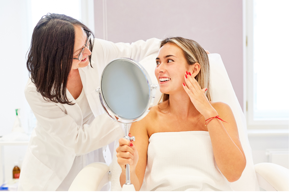 woman contemplating sculptra vs juvederm in Washington, DC for Cheeks