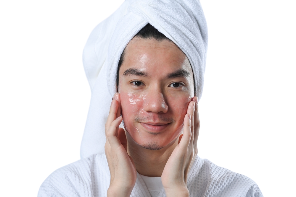man with red skin during recovery from laser resurfacing in DC