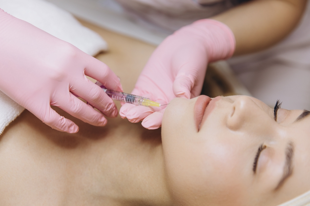 woman getting chin filler in DC